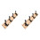 2X Coat Rack Wall Mount Coat Hooks - Wooden Black Coat Rack with 4 Hooks Wall Hooks 1