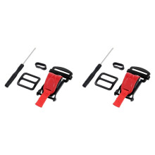 2X Vervangingsset voor Helm met Snelsluiting, Ratelhelmen voor Kinband Tot 1 Inch, Motorhelmen Rood