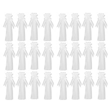 24X Large White Wedding Pew Bows with Long Tulle Wedding Pew Bows Chair Aisle Decorations Wedding Car Decoration