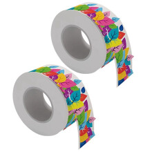 2pcs 65.6 Feet Colorful Leaves Bulletin Board Border Trim Waterproof and Adhesive for Classroom Chalkboard, Wall