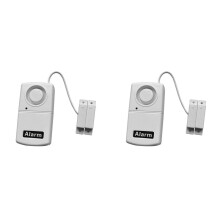 2X Burglar Alarm for Doors and Window 120dB High Decibel Salarm Sensor Battery Powered Detector Door Magnetic System