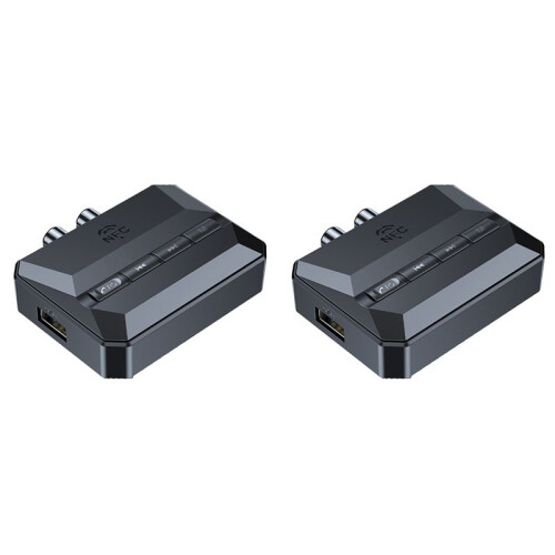 2X  5.3 Audio Receiver USB U Disk Playback Wireless Adapter R/L 2 RCA/3.5mm AUX/Optical Jack