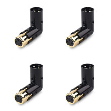 4 Adaptateur D'Angle XLR 3 Broches Réglable Mâle à Femelle Adaptateur XLR à Angle Droit Adaptateur XLR à 90 Degrés