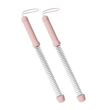 2Pcs Portable Workout Rod Battle Rope Replacement Spring-Pink