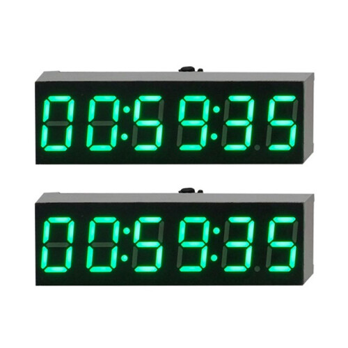 2pc 0.36 Inch 6-Bit Clock LED Digital Electronic Clock W Second Display Module Power Off Memory Brightness Adjustment -A