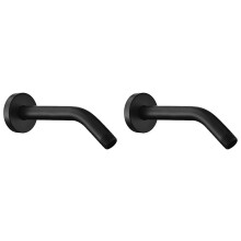 2X Shower Arm, Wall Mount Replacement Shower Arm for Fixed Shower and Handheld Showerhead, 25cm