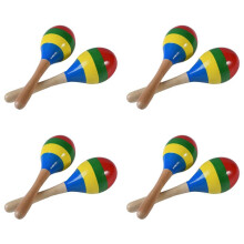 Maracas Handslagverksskallar, Rumba Shaker i Trä Musikinstrument för Barn Vuxna, Set Om 8