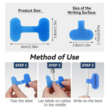 90 PCS Cable Labels Cord Labels Multi-Color Write Wire Labels Tags for Cable Management and Identification