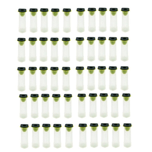 200 PCS Queen Bee Roller Cage - Plastic Beekeeping Queen Cup Kit Queen Bee Roller Cage Back Cup Holder Beekeeping Tools 2