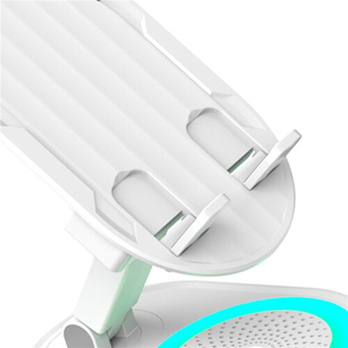 2X 3-in-1 Phone Holder Inductive  Speaker Holder 360Rotating Folding Lifting Charging Treasure Holder White 2