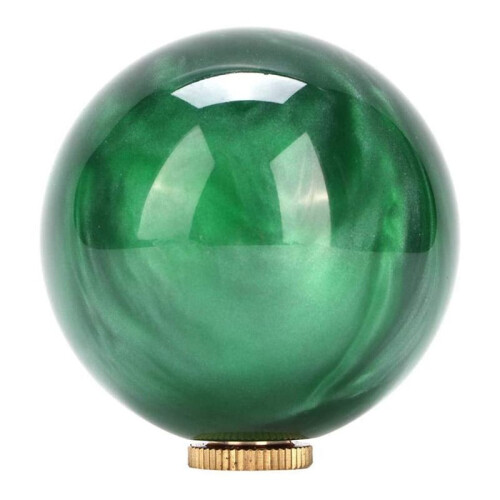 2X Marble Style Round  Gear Shift Knob Acrylic Shifter Knobs Stick Shift Knobs with 3 Adapter Dark Green 2