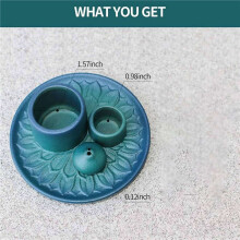 2X Sticks Holder, Multi-Purpose Handmade Incense Burner for Incense Sticks, Sage Holder for Burning, Ash Catcher Tray