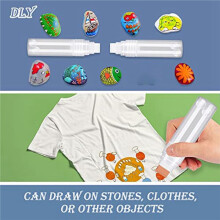 30 Pack Refillable Acrylic Paint Markers 15mm Empty Acrylic Markers Clear White Paint  Pens for Rock Painting Wood