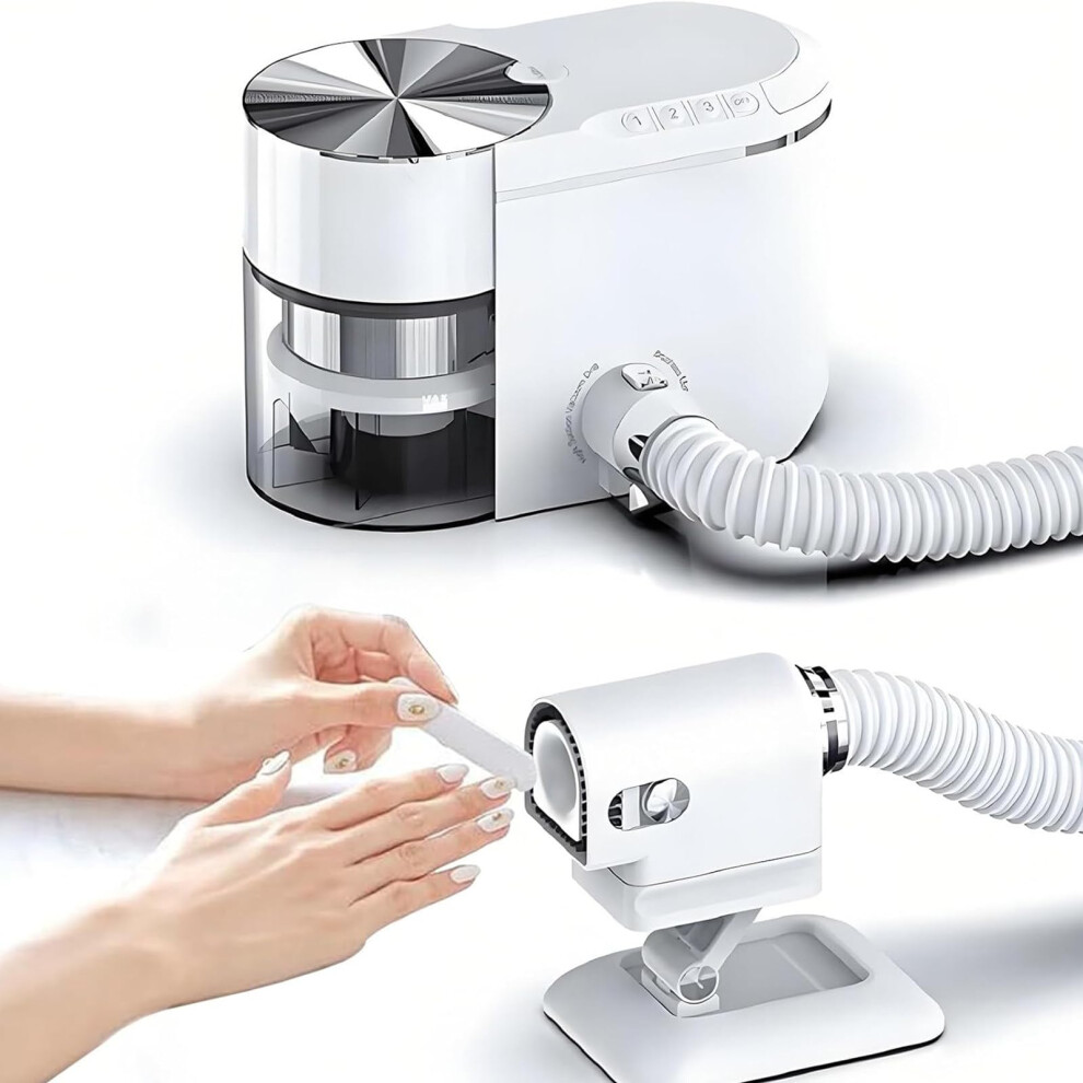 Nail Vacuum Cleaner with Powerful 1.5kPa Suction, Ultraquiet Washable Filter Manicure Dust Collector