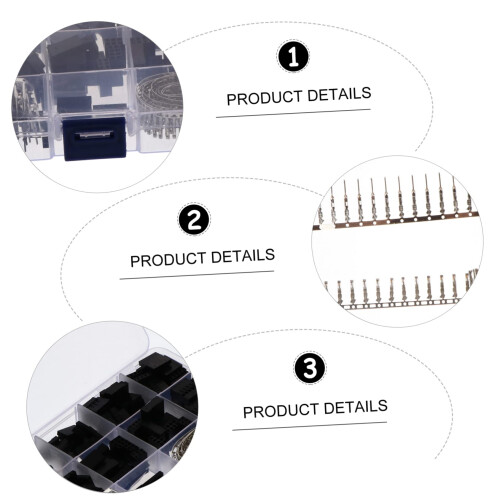 610pcs Jumper Wire Connector Kit with Crimp Terminal Assortment for Electronics Prototyping and Breadboard 2