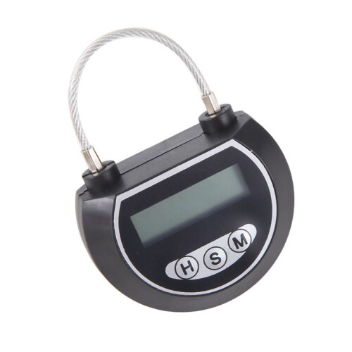 3X Electronic  Lock Timer Lock Container Multi Function  Lock Bin for Toys Black