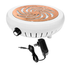Professional Gold Nail Dust Collector with Powerful Suction for Acrylic Nails Manicure