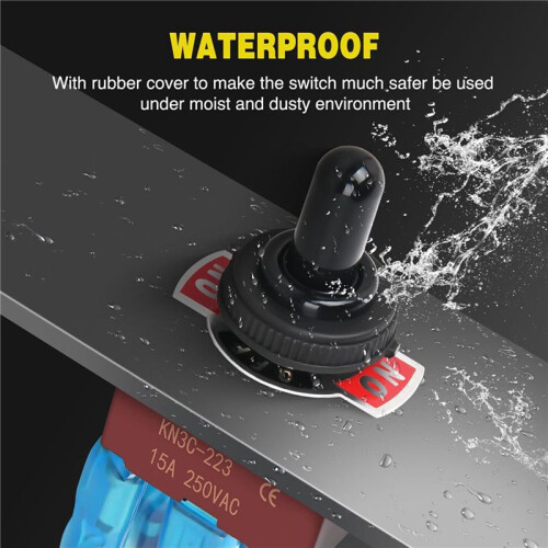 4Pin Reverse Polarity Toggle  4PCS 12V Momentary Rocker  30A  Off  DPDT 3 Position Waterproof Boot Cap 2