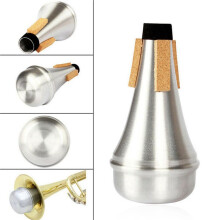 4X Sordina para Trompeta, Sordina para Práctica de Trompeta de Aluminio Ligero