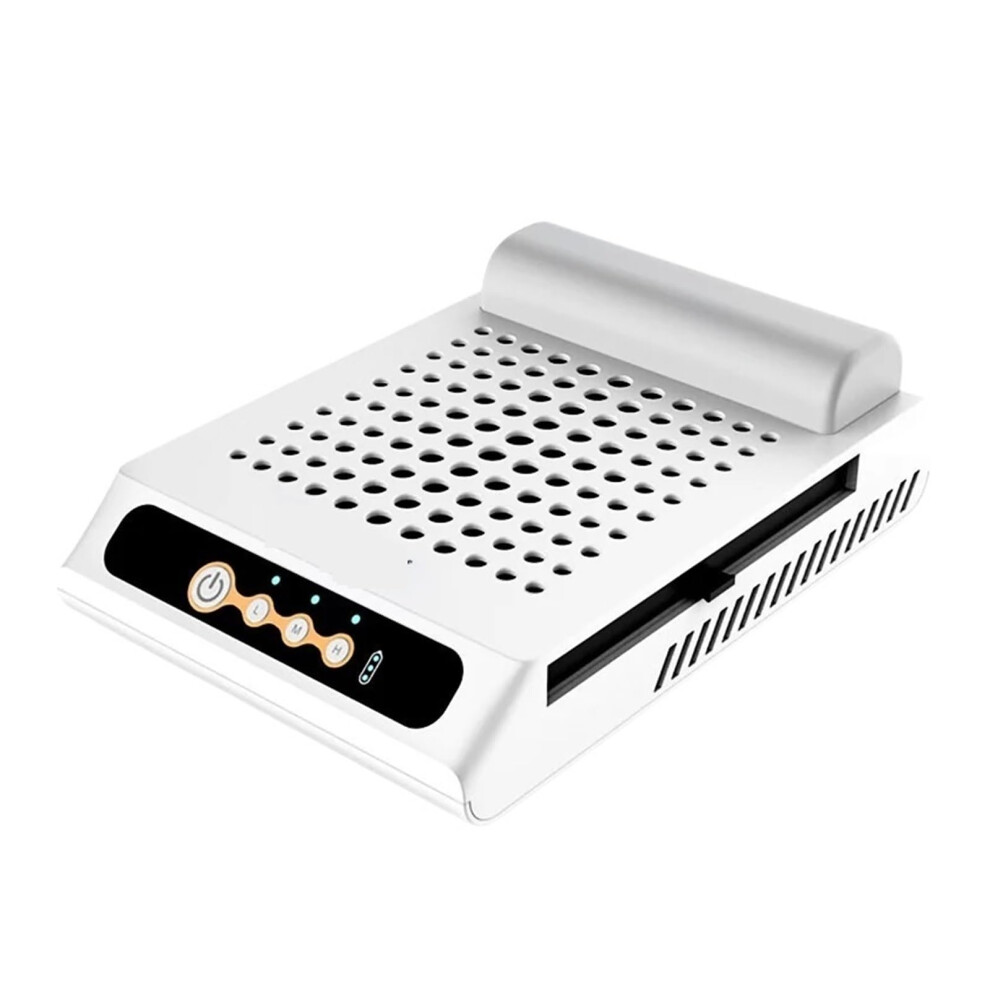 Rechargeable Nail Dust Collector 70W Cordless Adjustable Suction Low Noise with Reusable Filter