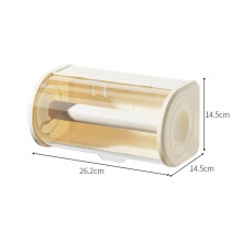2X Badkamerpapierhanddoekorganizer Grote Rol Wandhouder met Doorzichtige Stofdichte Hoes Moderne Tissuedispenseropslag B