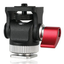 2X Monitor Mount Tripod Cold Shoe Adapter Aluminum Alloy 1/4 Inch Screw for Flash Microphone LED Fill Light