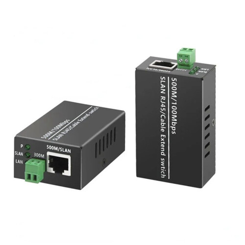 4Pcs Ethernet IP Extender over Coax HD Network Kit EoC Coaxial Cable Transmission Extender for Security CCTV Cameras(B) 1