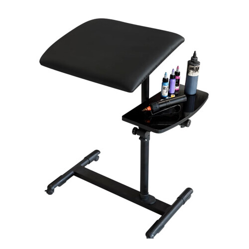Tattoo Armrest Stand with 360 Rotation, Adjustable Height, Oversized PU Pad for Studio Use 2