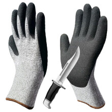 Cut Resistant Work Gloves Level 5 Protection with NonSlip Latex Grip for Construction and Gardening