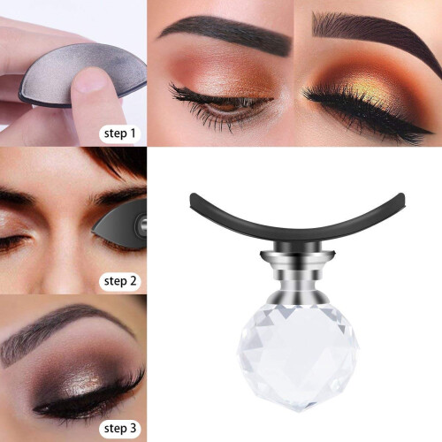 Eyeshadow Stamp with Silicone Pads for Fast Precise Crease, Beginner Friendly, 3 Size Reusable Tool 2