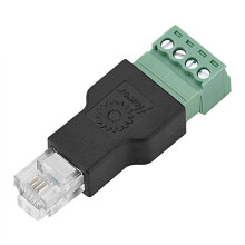 RJ11 6P4C Male to 4 Pin Screw Terminal Adapter for Modem and Telephone, Quick Wire Connection