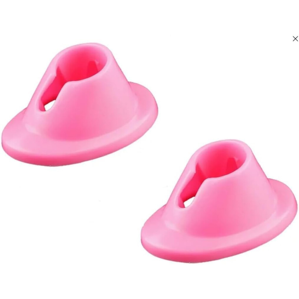 Pink 2Pcs Nail Polish Holder With Soft Rubber Grip And Stable Base, Antispill Bottle Stand For Manicure