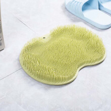 Wall Mounted Back Scrubber with Suction Cups, Silicone Foot and Back Scrubber for Shower, Green