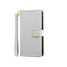 Wallet Phone Case for Honor 6X GR5 2017 Mate 9 Lite, Flip Leather Cover with Card Slots Magnetic Lock and Wrist Strap Gray