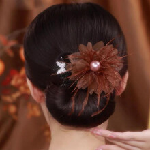 Hair Bun Maker with Hand Embroidered Flowers, Secure NonSlip Floral Hair Twister for Long Hair