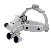 3.5X Dental Surgical Headlight with Medical Binocular Loupes, Brightness LED, Clear Fullfield Imaging