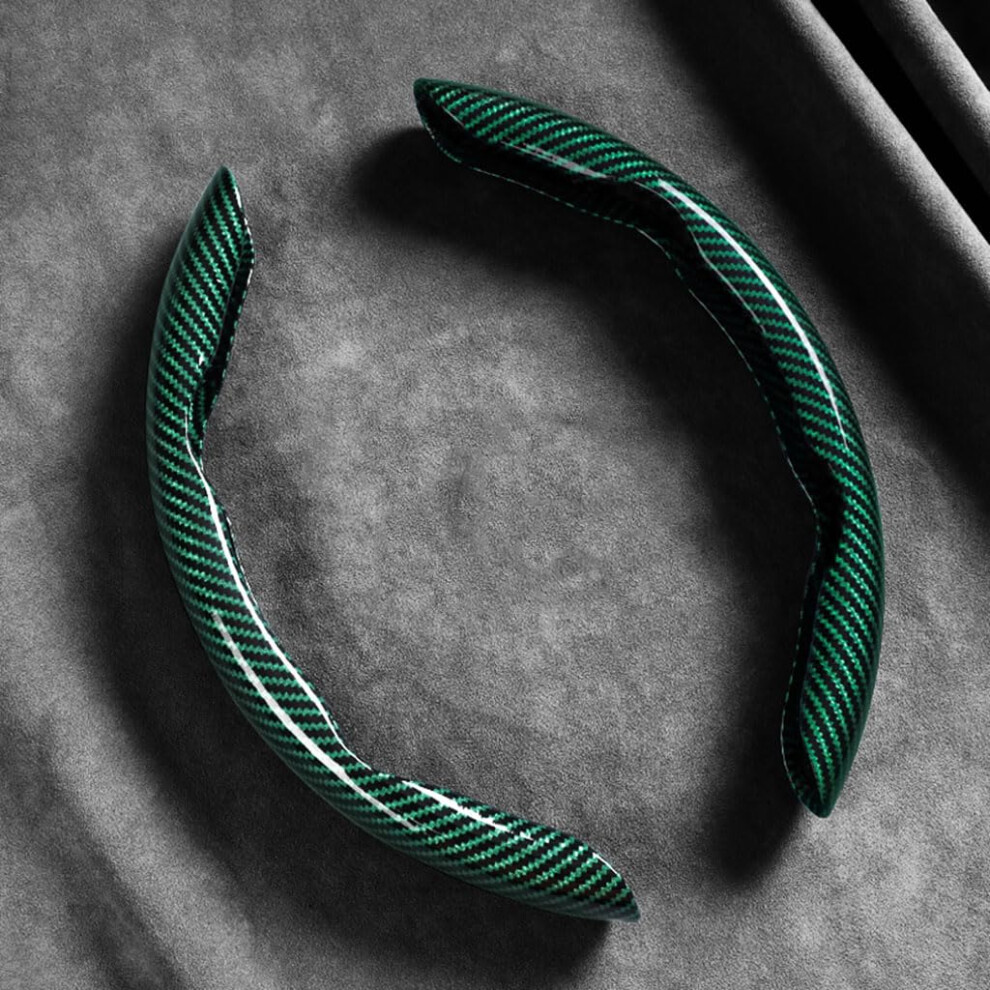Steering Wheel Cover For Ford Fusion 2005Â2012, AntiâSlip Carbon Texture, Breathable Comfort Grip Green 9330225048039