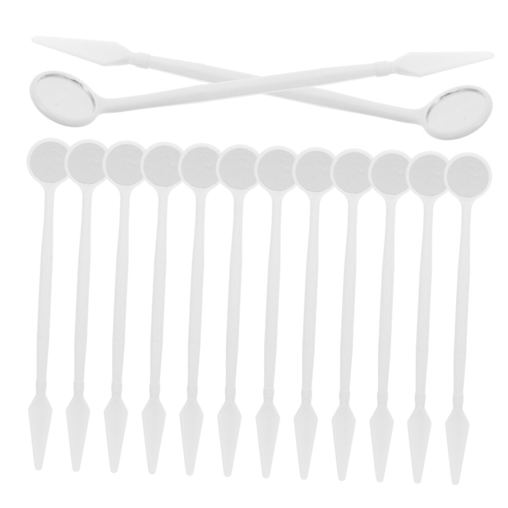 100pcs Disposable Dental Mirror Tooth Shaped Hygienic Design for Teeth Cleaning