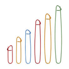 6x Aluminum Knitting Stitch Holders Set, Secure Stitch Lock, Assorted Sizes for Easy Project Organization