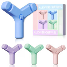4PCS Medical Grade Silicone Orthodontic Tray Seaters Chewies Compatible with Invisalign for Snug Aligner Fit