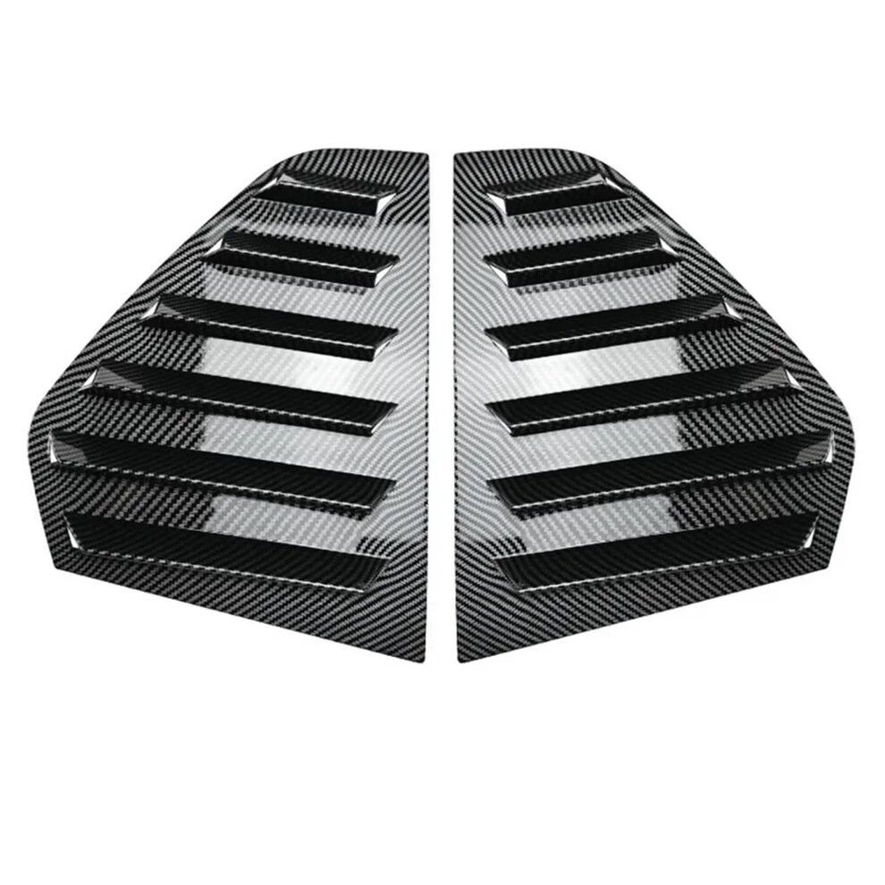 Rear Window Louvers Carbon Fiber Look 2Pcs Side Vent Trim For Vw Golf Mk8 20202023 Enhanced Airflow 9330225048268