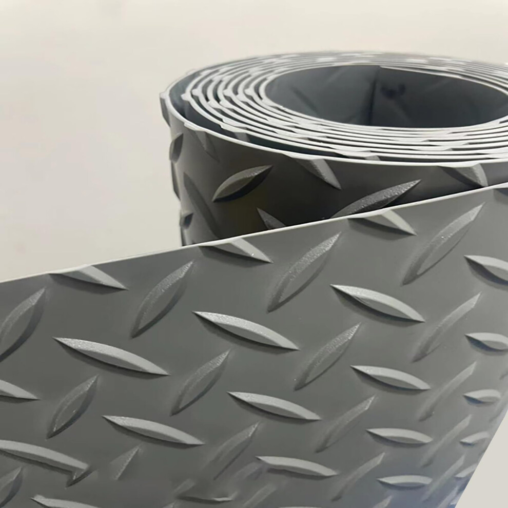 Garage Floor Mat 2.5Mm Thick Heavy Duty Pvc, Waterproof Nonslip Rubber Flooring For Workshop, Warehouse, Factory, Truck Bed, Carport, 1.5X3m Gray 9092120880113