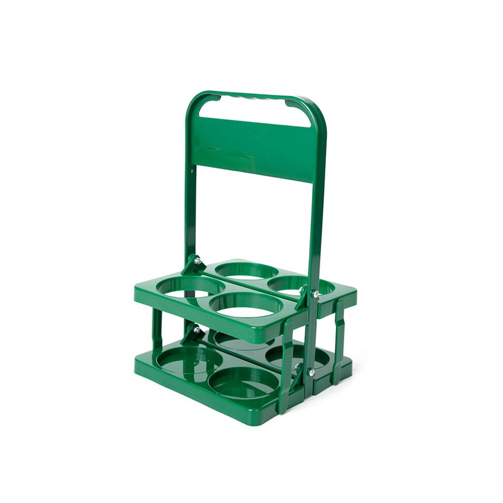4 Holes Foldable Plastic Beverage Carrier,Reusable Drink Holder With Handle Portable Drink Holder Green 4713901410330