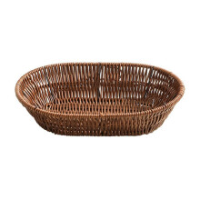 Cesta de Mimbre para Pan, Bandejas de Mesa para Servir Alimentos, Cesta de Almacenamiento Tejida A Mano para Frutas en el Hogar, Restaurante y