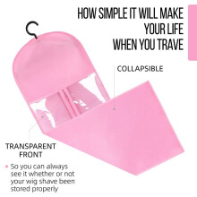 3 Piezas Soporte para Extensiones Cabello Almacenamiento Pelucas para Múltiples Soportes para Pelucas Bolsas para Pelucas con Colgador Almacenamiento