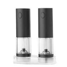 Elektrische Pfeffermühle, Salz- und Pfeffermühle Aus Edelstahl, Wiederaufladbar über USB, Einstellbare Grobheit, Küchenwerkzeug