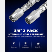 4-Teiliges Reparaturset für Hydraulikschläuche, Wiederverwendbar, Wiederverwendbare 2-Adrige Hydraulik-Reparaturverschraubung 1/4 Zoll