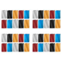 4X 400 Stück Metall-Gravurrohlinge, Buntes Aluminiumblech, Lasergravur, Visitenkarten, DIY-Geschenkkarten, 86 X 54 X 0,2 mm (5 Farben)