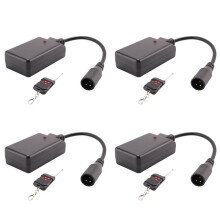 4X 3 Pins XLR Wireless Remote Control Receiver for Smoke Fog Machine DJ Stage Controller Receptor Fogging 400W 900
