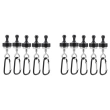 10 STKS Magnetische Karabijnhaak Sleutelhanger Camping Snap Clip D Type Slot Gesp Outdoor Tent Luifel Hangende Gesp Haak Sluitingen